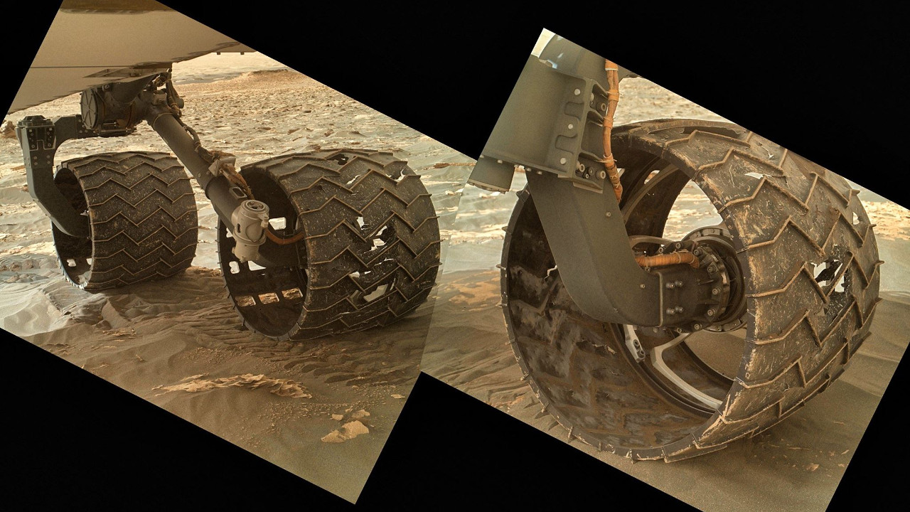 Il rover Curiosity supera i 1800 giorni di attività ed accusa qualche problema alle ruote