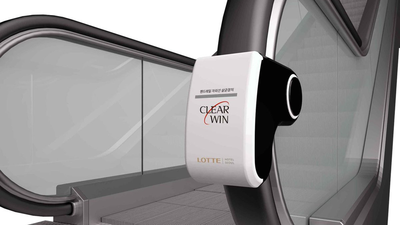 Da LG e ClearWin uno sterilizzatore UV dedicato al corrimano delle scale mobili