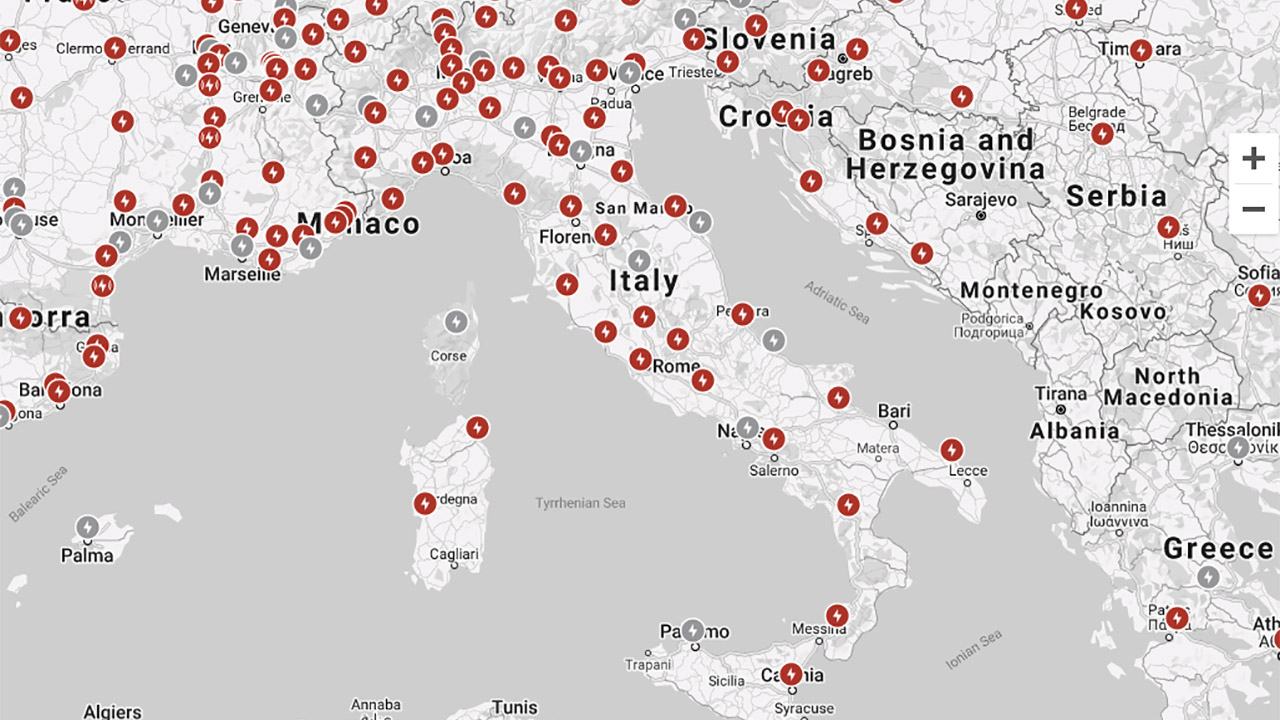 Mappa Supercharger, presto nuove stazioni in Italia, ed arrivano i "disponibili per veicoli non Tesla". 