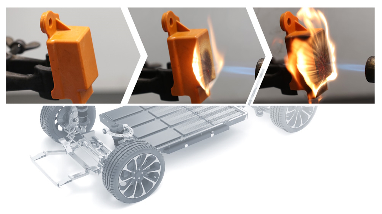 Materiali termoplastici leggeri e ignifughi per proteggere le batterie delle auto elettriche dagli incendi
