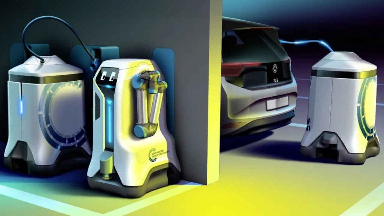 Volkswagen, un robot ricaricher le auto elettriche